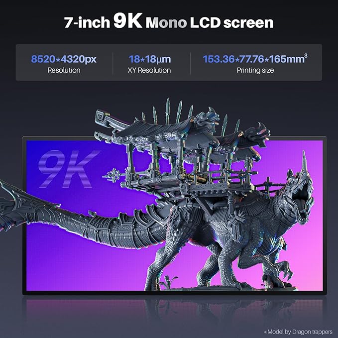 ELEGOO Mars 5 Ultra 9K MSLA Resin 3D Printer, Smart Mechanical Sensor, Fast Printing Up to 150mm/h, AI Camera, WiFi Cluster Printing, Automatic Leveling, Large Printing Size 6.04 * 3.06 * 6.49 inch
