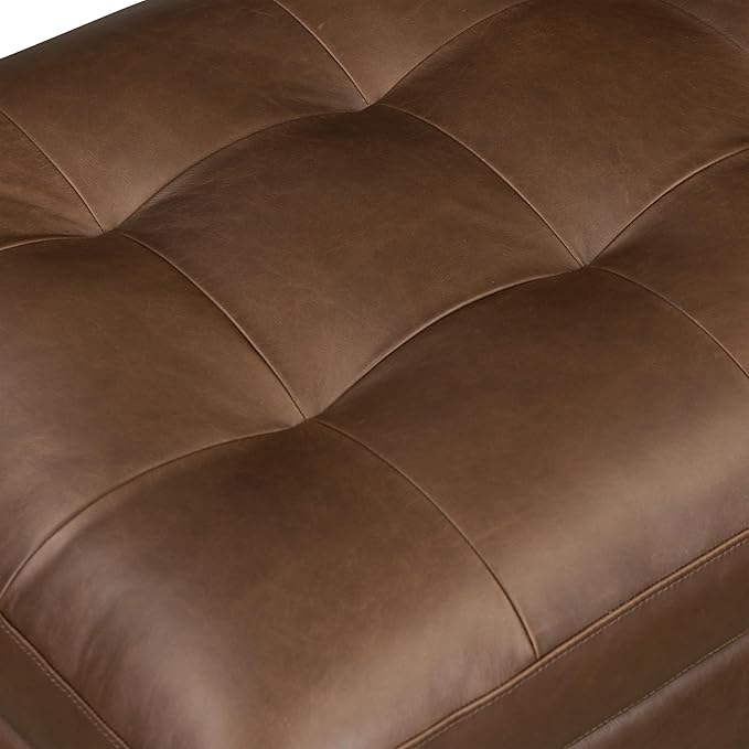 Poly & BARK Napa Ottoman in Cocoa Brown