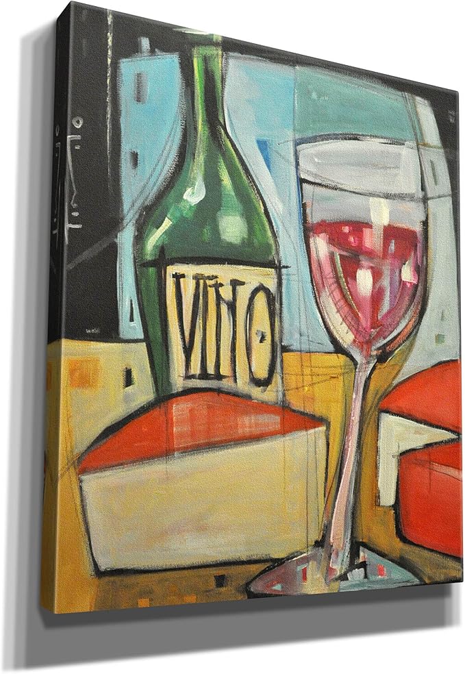 Epic Graffiti 'Red Wine And Cheese' by Tim Nyberg, Canvas Wall Art, 20"x24"
