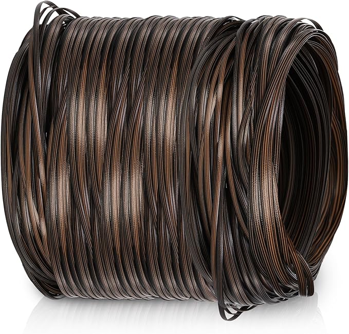 459Ft Wicker Repair Kit, Rattan Patio Chair Sofas Furniture Repair Supplies, Gradiant Coffe Brown Exlong Weaving Webbing Replacement Part for Outdoor Lawn Furniture
