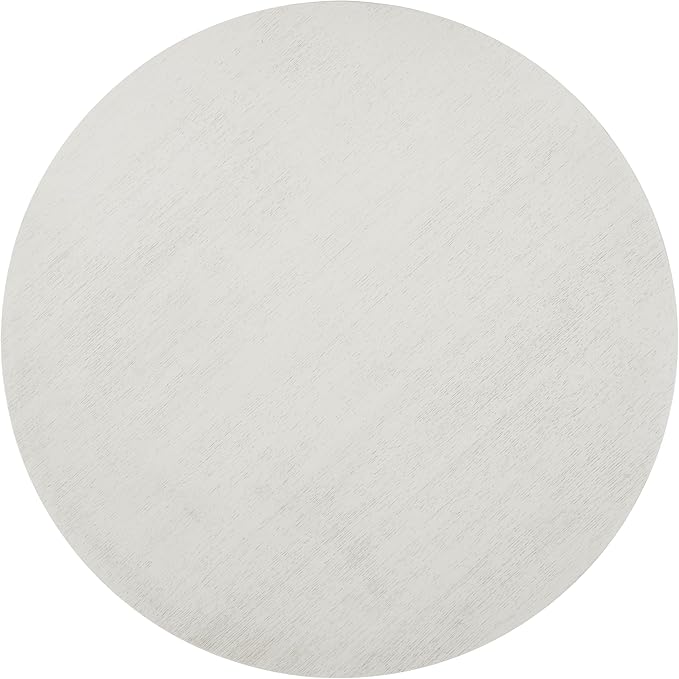 SAFAVIEH Couture Collection – Carolee White Washed 46-Inch Round Dining Table, Farmhouse Dining Table for Kitchen or Dining Room, Seats Up to 4 (SFV2134A)