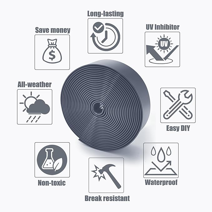 Vinyl Straps for Patio Chair Repair Kit 2'' Wide 20 Ft Long Replacement Straps + 20 Free Rivets for Outdoor Lawn Furniture Chaise Lounge Repair (Grey)