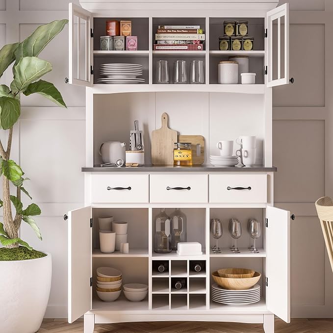 homestyles Server sideboards-buffets-credenzas, Hutch, Off White