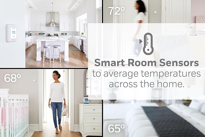 Honeywell Home RCHT9610WF T9 Smart Thermostat with 1 Smart Room Sensor + Wall Plate