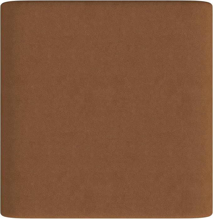 Spatial Order Modern Arch Velvet Ottoman | HomePop Home Décor | Ottoman for Living Room & Bedroom - Rust Orange