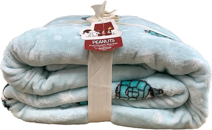 Berkshire Blanket & Home Co Peanuts Winter Blanket, Polyester (Light Blue - Blue Puffer Coats, Full/Queen)