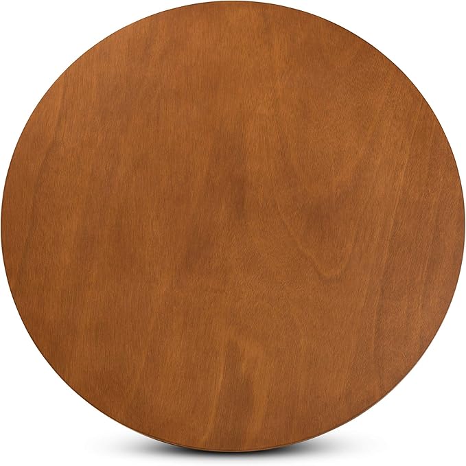 Baxton Studio Alayna Modern and Contemporary Walnut Brown Finished 35-Inch-Wide Round Wood Dining Table