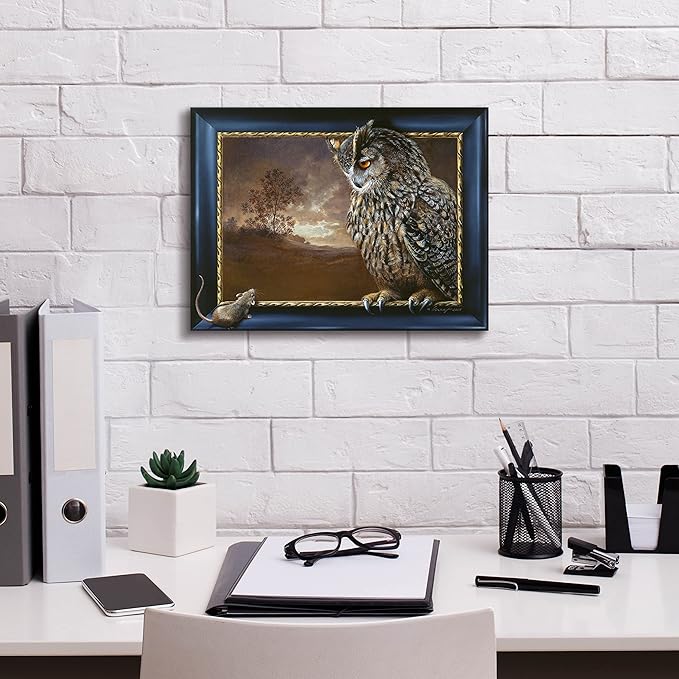 Epic Graffiti 'Eagle Owl and Mouse' by Harro Maass, Canvas Wall Art, 16"x12"