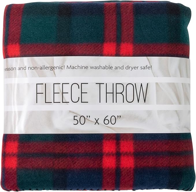 Trail maker 24 Pack Bulk Plaid Sherpa Fleece Throw Blankets 50 x 60 for Wedding Guests, Homeless, Pets | Plaid Fleece Throw Blankets Bulk