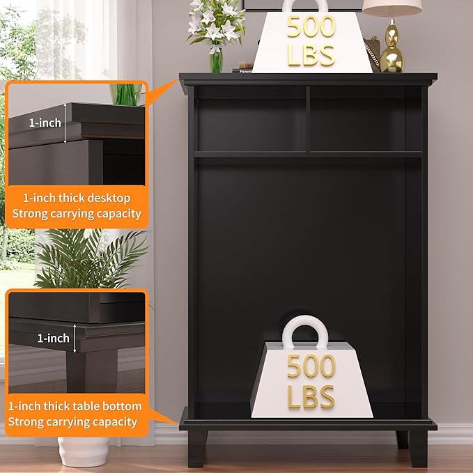 Tall Dresser for Bedroom Black 6 Drawers Dresser Tall Chest of Drawers, Modern Farmhouse Storage Cabinet for Living Room, Hallway, Entryway, Home Office
