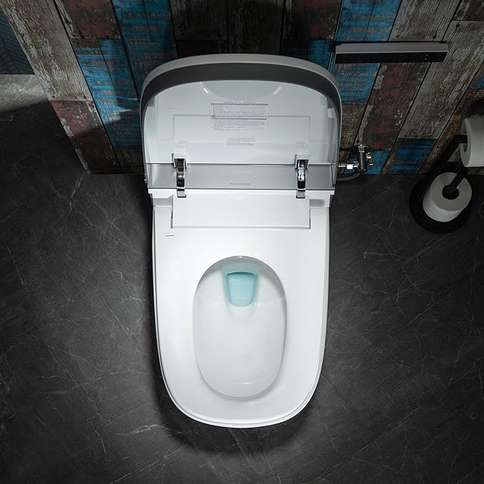 WOODBRIDGE Smart Toilet 1.28 GPF Dual Flush, Auto Open & Close, Auto Flush, Foot Sensor,1000 Gram MaP Flushing Score,Movement Drying,Heated Seat,ADA Chair Height and Cleaning Foam Dispenser