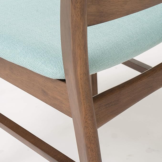 Christopher Knight Home Idalia Dining Chairs, 2-Pcs Set, Mint / Walnut Finish