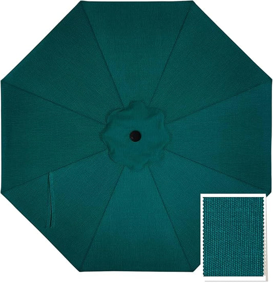 MASTERCANOPY 5-Year-Non-Fading Olefin 9FT Patio Umbrella Replacement Canopy for 8 Ribs- Bright Blue Canopy Only