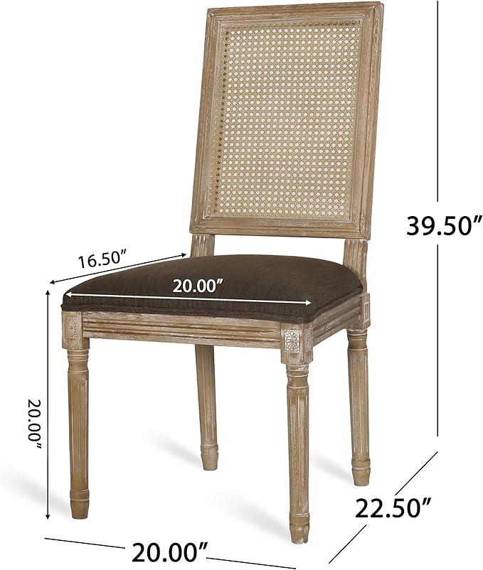 Christopher Knight Home Regina Dining Chair, Brown + Natural
