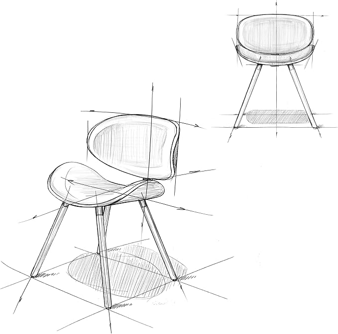 SIMPLIHOME Marana Dining Chairs - Upholstered Bentwood Back and Vegan Leather Kitchen Chair in Distressed Brown, Mid-Century Modern Dining Room Seating with Contoured Seat and Beech Wood Base