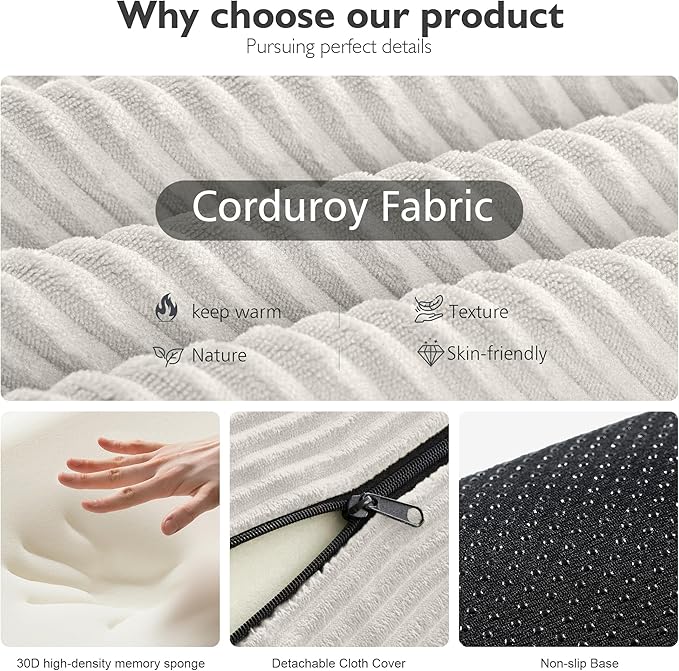 79in Convertible Sofa Bed, Corduroy Boneless Couch Bed, Futon Sleeper Sofa Pull Out Bed, Foldable Couch for Living Room Apartment, No Assembly Required