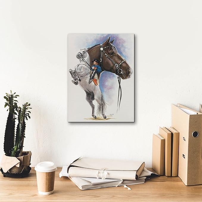 Epic Graffiti 'Lippizaner' by Barbara Keith, Canvas Wall Art, 12"x16"