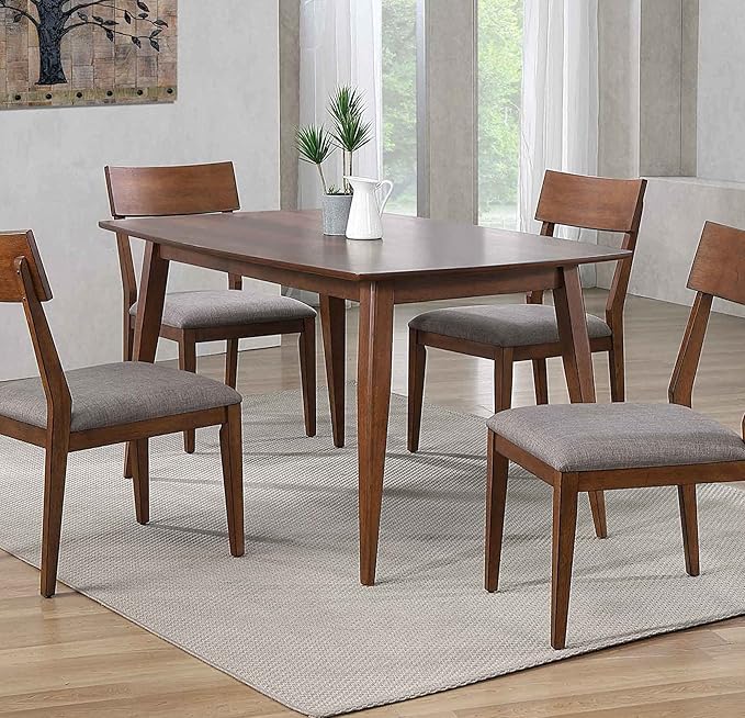 Sunset Trading Mid Century Dining Table, Danish Walnut