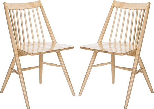 Safavieh Home Collection Wren Natural 19-inch Spindle Dining Chair (Set of 2)
