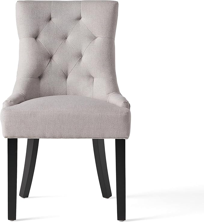 Christopher Knight Home Hayden Fabric Dining Chairs, 2-Pcs Set,Polyester, Light Grey