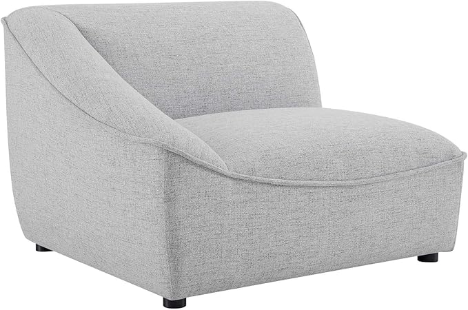 Modway Comprise Fabric Upholstered Sectional, Left-Arm Chair, Light Gray