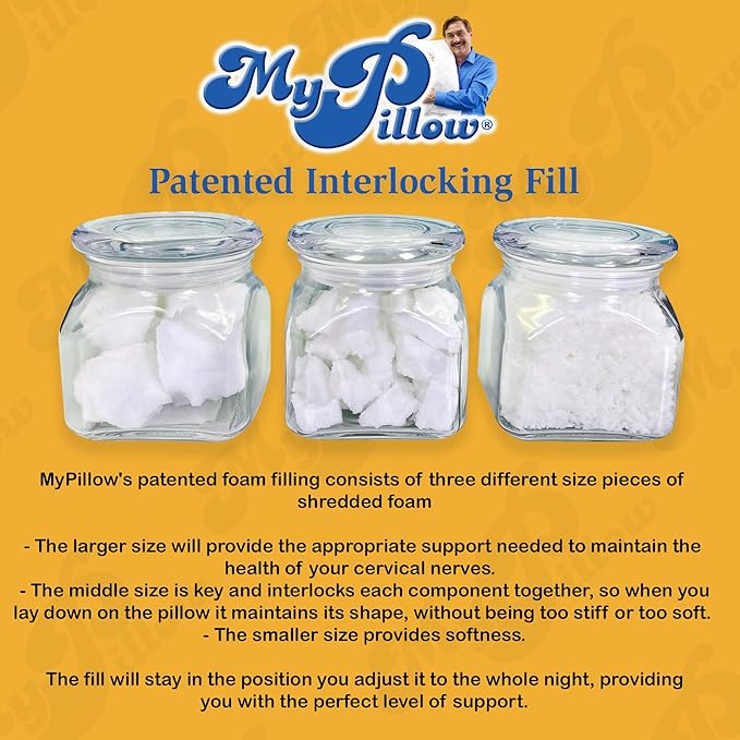 MyPillow Bedding Bed Pillows for Sleeping King Size, Set of 2, Gusseted for Back, Stomach or Side Sleepers - My Pillow Premium Pillow [King, Medium