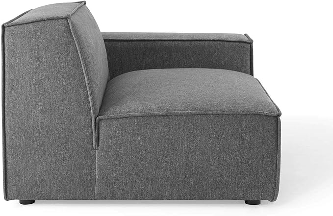 Modway Restore 6-Piece Upholstered Sectional Sofa in Charcoal