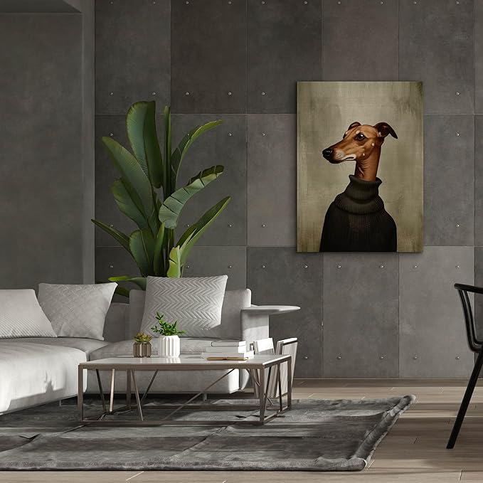 Epic Graffiti 'Green Sweater Dog' by Svetlana Aleynikova Canvas Wall Art, 40" x 54"