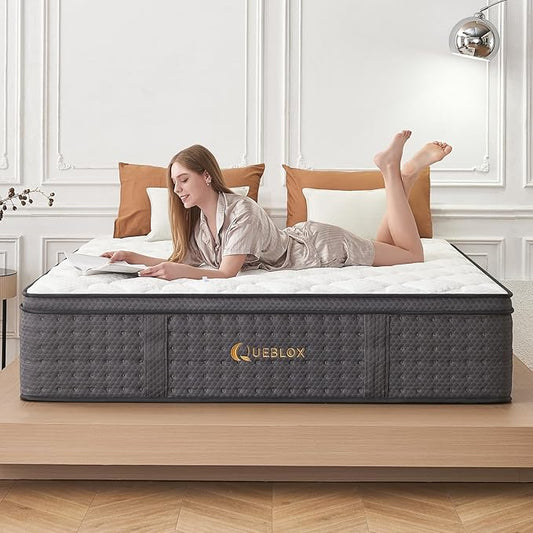 Twin Mattress,12 Inch Twin Size Hybrid Mattresses in a Box, Memory Foam and Independent Pocket Springs for Pressure Relief, CertiPUR-US Certified, Medium Firm