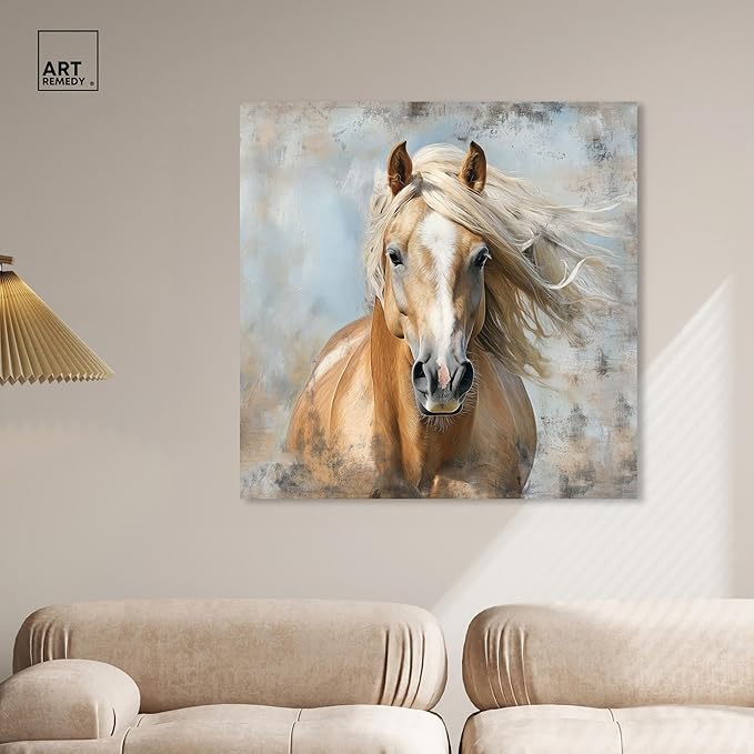 Art Remedy Rustic Rider Canvas Horse Wall Art, Gallery Wrapped, 40" x 40"
