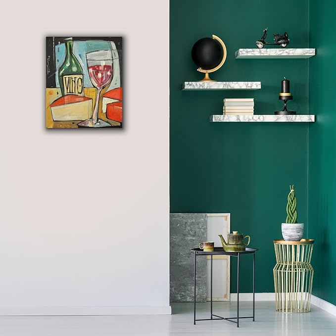 Epic Graffiti 'Red Wine And Cheese' by Tim Nyberg, Canvas Wall Art, 20"x24"