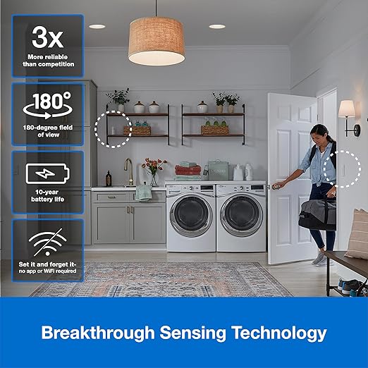 Lutron Motion Sensor with Smart Switch and Original Light Switch for Closets, Pantries, Basements, for Any Bulbs, Occupancy Vacancy Sensor, Single-Pole/ 3 Way, Motion Sensor with Smart Switch