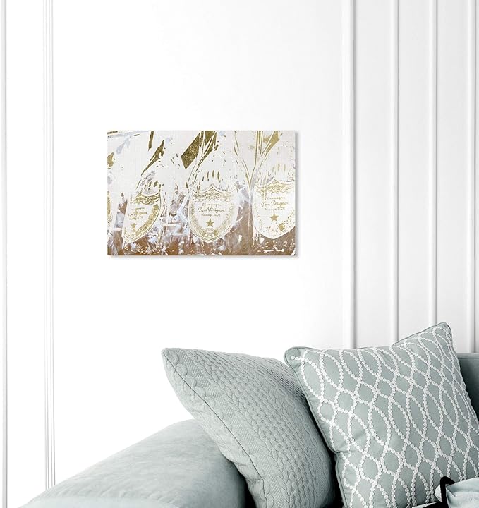 The Oliver Gal Artist Co. Drinks and Spirits Wall Art Canvas Prints Showers' Champagne Home Décor, 15 in x 10