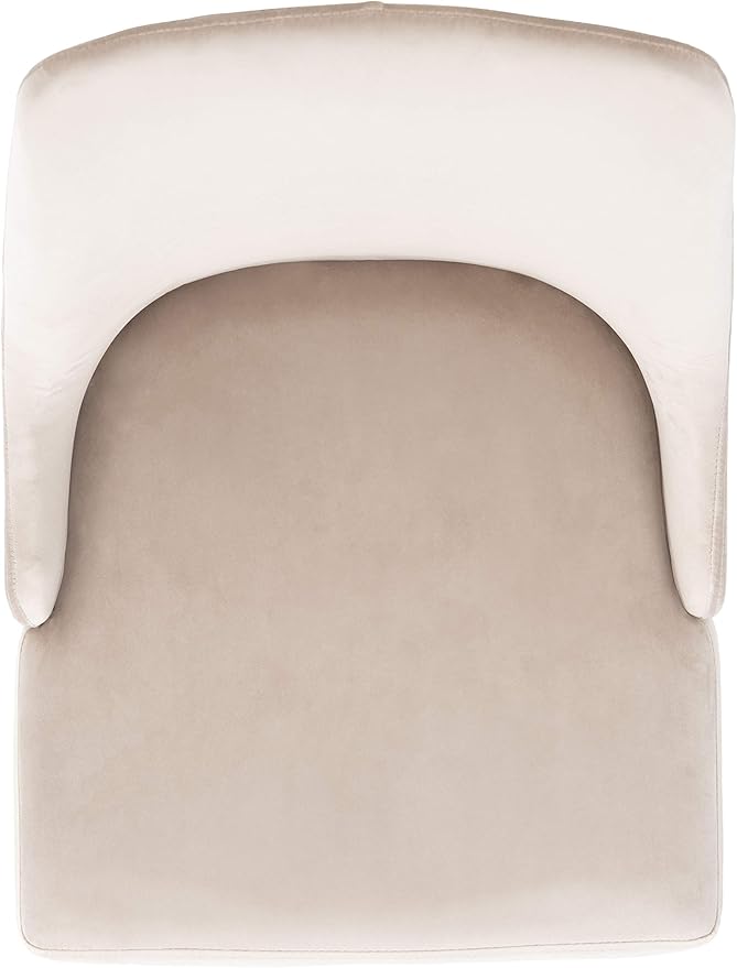 Safavieh Home Collection Zoi Velvet 19-inch (Set of 2) Dining Chair, Taupe/Black