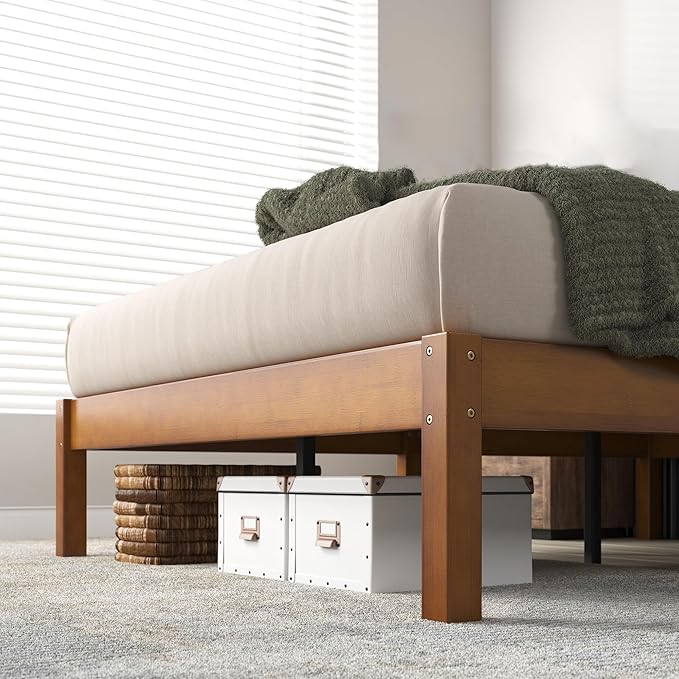 Zinus Ellie 14 Inch Full Bamboo Platform Bed Frame, Wood Slat Support, No Box Spring Needed, Easy Assembly, Brown