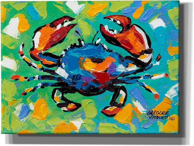 Epic Graffiti 'Seaside Crab II' by Carolee Vitaletti, Canvas Wall Art, 54"x40"