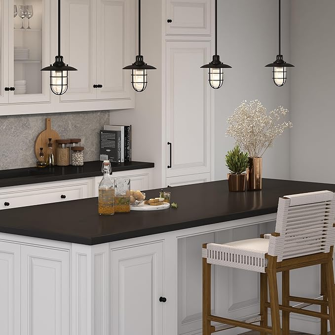 Bay 8.25" Wide Lantern Pendant with Glass/Metal Shade in Blackened Bronze/Clear