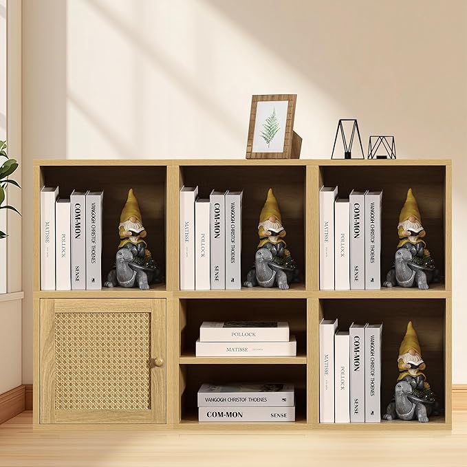 FUSUNBAO Magic DIY Cube Storage Organizer, 2-Layer Cube, Modern Style, Stackable Cubes, Small Room Organizer, Wooden Storage Boxes, Bookshelves, 15" x 11.8" x 29.2"