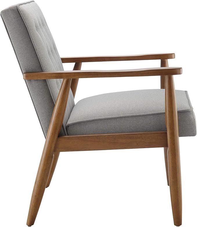 Ball & Cast Tufted Fabric Accent Chair 27.5"W x 29.8"D x 33.25"H Grey Set of 1
