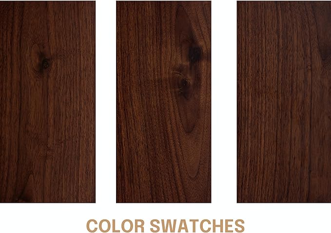 NTC Adept Wooden Bed Frame with Headboard, Crafted from Walnut, Rubber Wood with Silent Slats and Wood Central Supports, 1000 Lb Capacity, Effortless Assembly, Queen - Dark Walnut
