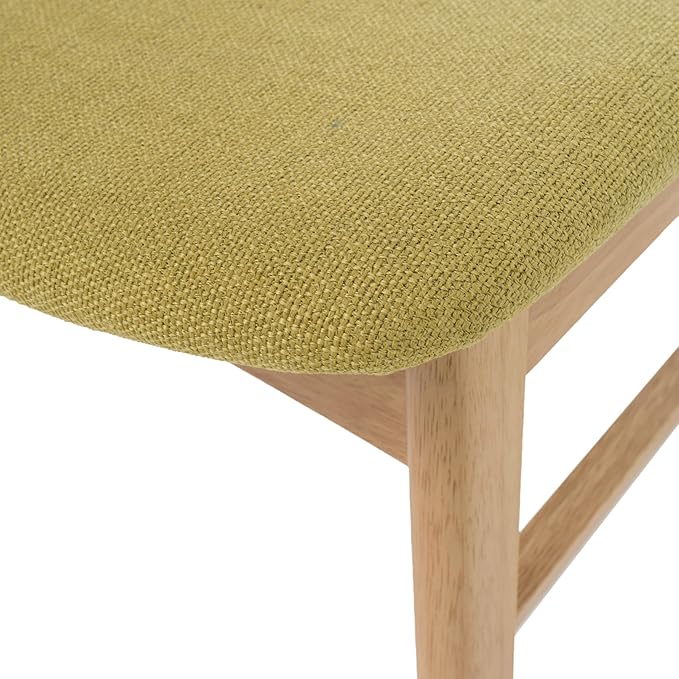 Christopher Knight Home Lucious Fabric / Oak Finish Dining Chairs, 2-Pcs Set, Green Tea