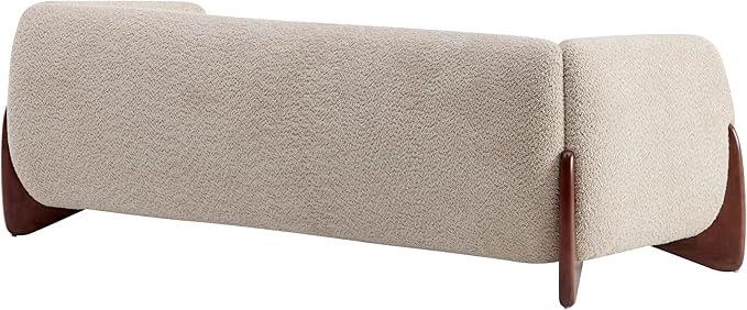 Christopher Knight Home Almad 2 Pieces Sofa Couch Set, Cozy 3-Seater Sofa and Loveseat for Living Room, Upholstered Couch Chair, Soft Seating Lounge Sofa with Wood Frame, Boucle Fabric, Almond