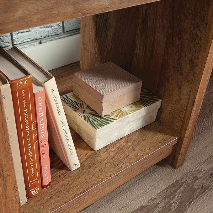 Sauder River Ranch Night Stand with Drawer, Farmhouse Nightstand, Sindoori Mango Finish