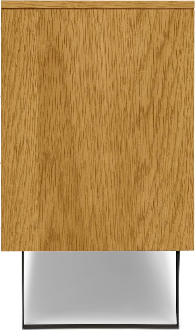 SIMPLIHOME Lowry 60 inch x 17 inch Rectangle Modern Industrial Sideboard Buffet in Oak Veneer for the Dining Room and Kitchen