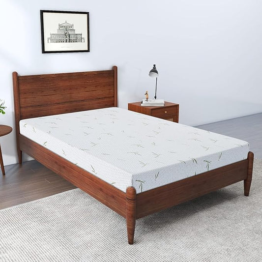 IULULU Twin Mattress, 6 Inch Memory Foam Mattress in a Box, Green Tea Gel Infused Mattresses，Medium Firm Supportive, CertiPUR-US Certified