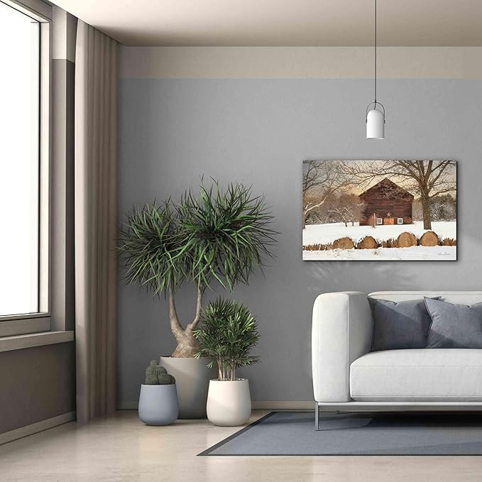 Epic Graffiti 'Snowy Vermont Barn' by Lori Deiter, Canvas Wall Art, 40"x26"
