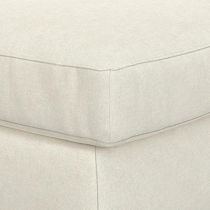 SIMPLIHOME Charlie Right-Facing Sectional Sofa in 100% Recycled Polyester Tightly Woven Performance Fabric, Cream, 122-inches Wide, Handcrafted Contemporary Style L-Shaped Couch with Chaise