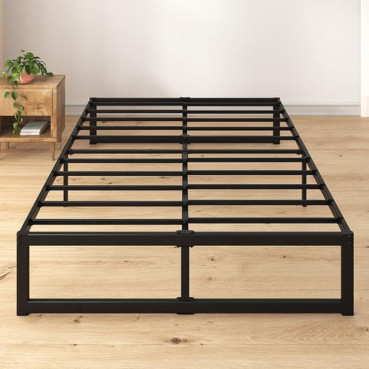 Zinus ABEL 14 Inch Platform Bed Frame, Steel Slat Support, Easy Assembly, No Box Spring Needed, Eco Friendly WonderBox(TM) Packaging, Black, King