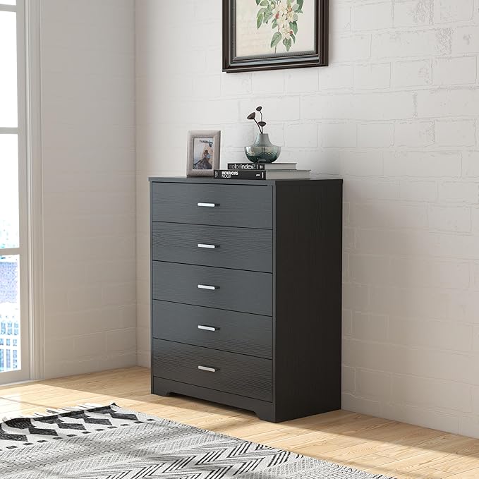 Panana 5/6 Drawer Dresser, Wooden Chest of Drawers, Storage Organizer Unit for Living Room, Home, Office