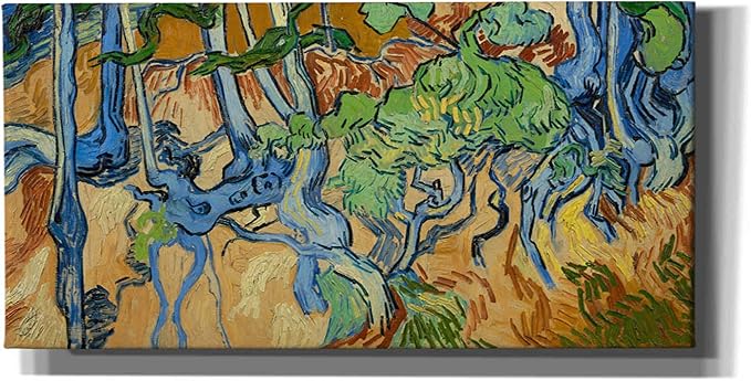 Epic Graffiti 'Tree Roots' by Vincent Van Gogh, Giclee Canvas Wall Art, 60"x30"